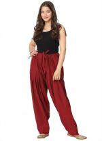 Rayon Red Festival Wear Pleated Patiala Pants